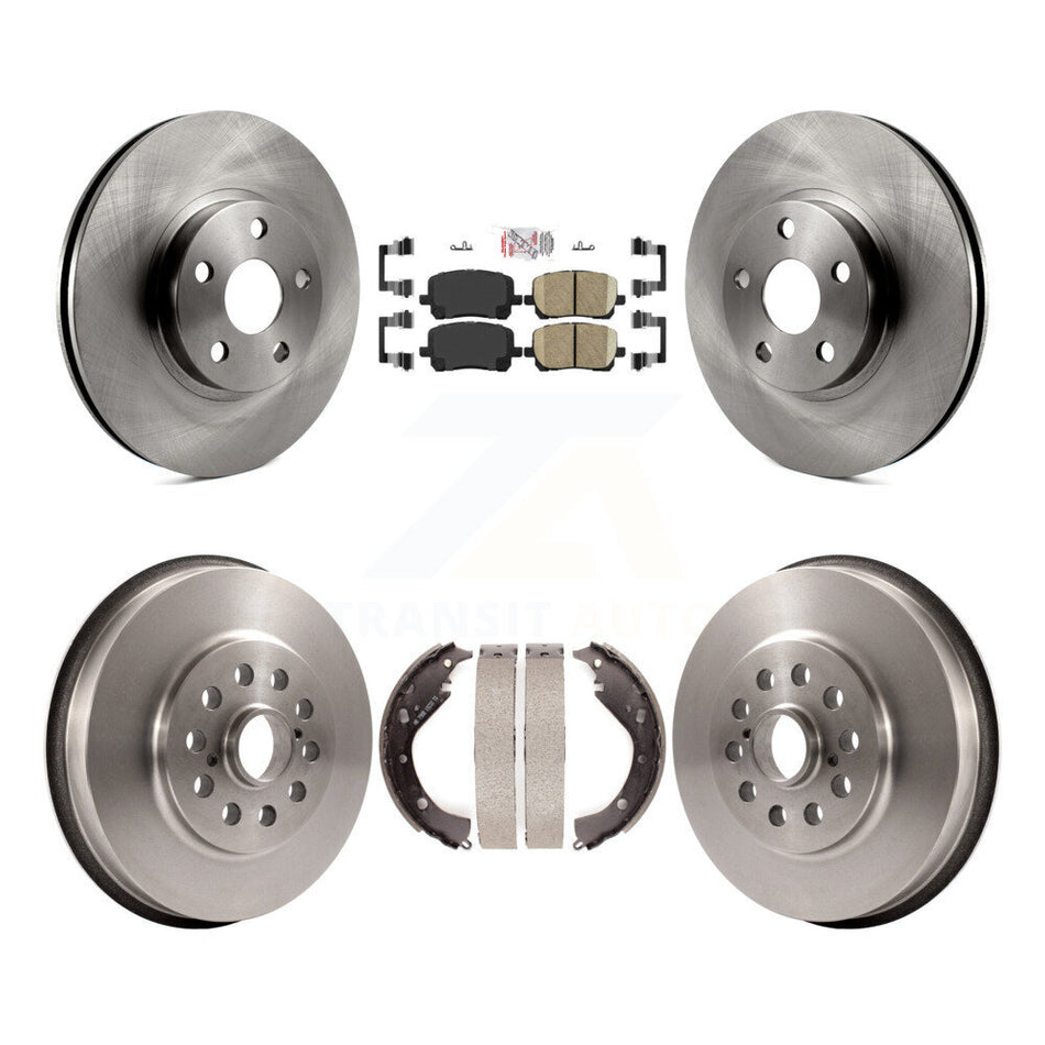 Front Rear Brake Rotors Ceramic Pad Drum Kit For 2003-2006 Toyota Matrix Pontiac Vibe AWD K8A-104956