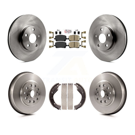 Front Rear Brake Rotors Ceramic Pad Drum Kit For 2003-2006 Toyota Matrix Pontiac Vibe AWD K8A-104957