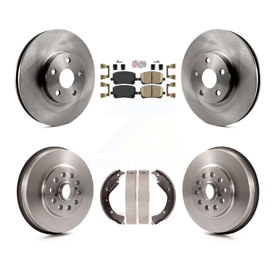 Front Rear Brake Rotors Ceramic Pad Drum Kit For 2003-2006 Toyota Matrix Pontiac Vibe AWD K8A-104957