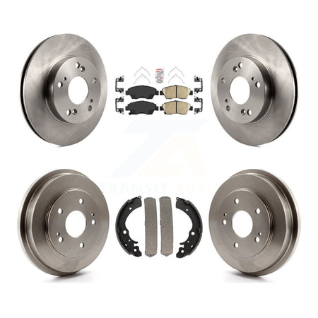 Front Rear Disc Brake Rotors Ceramic Pads And Drum Kit For Honda Civic K8A-104958