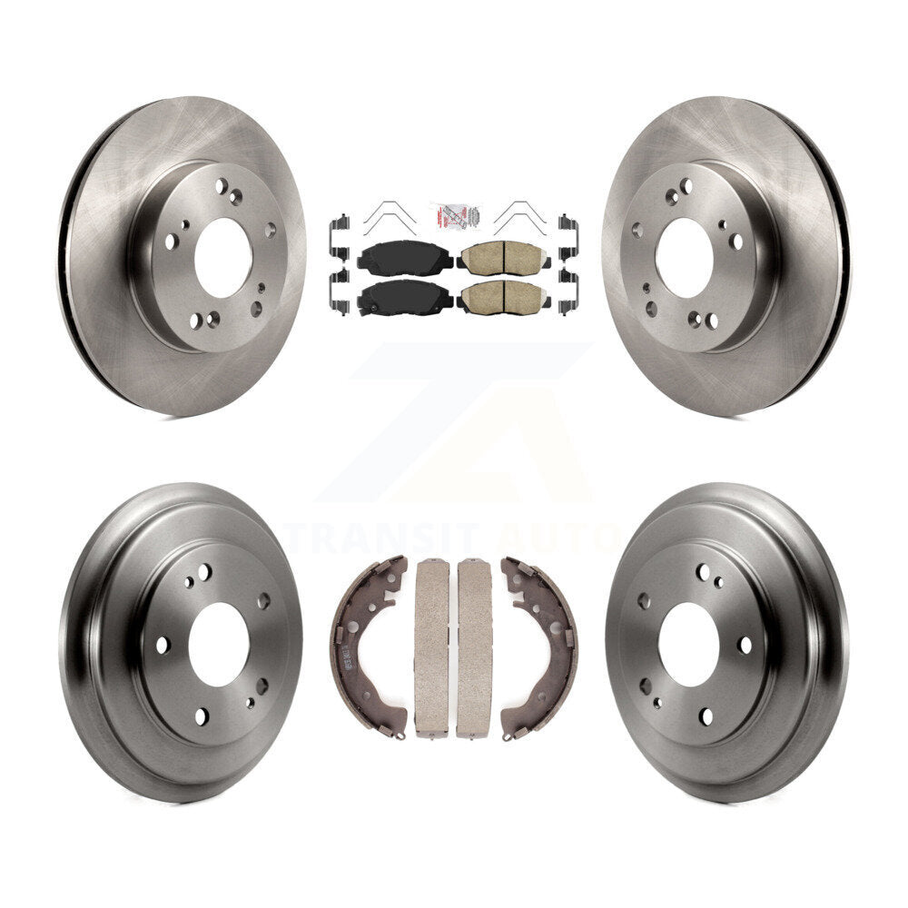 Front Rear Disc Brake Rotors Ceramic Pads And Drum Kit For Honda Civic K8A-104961