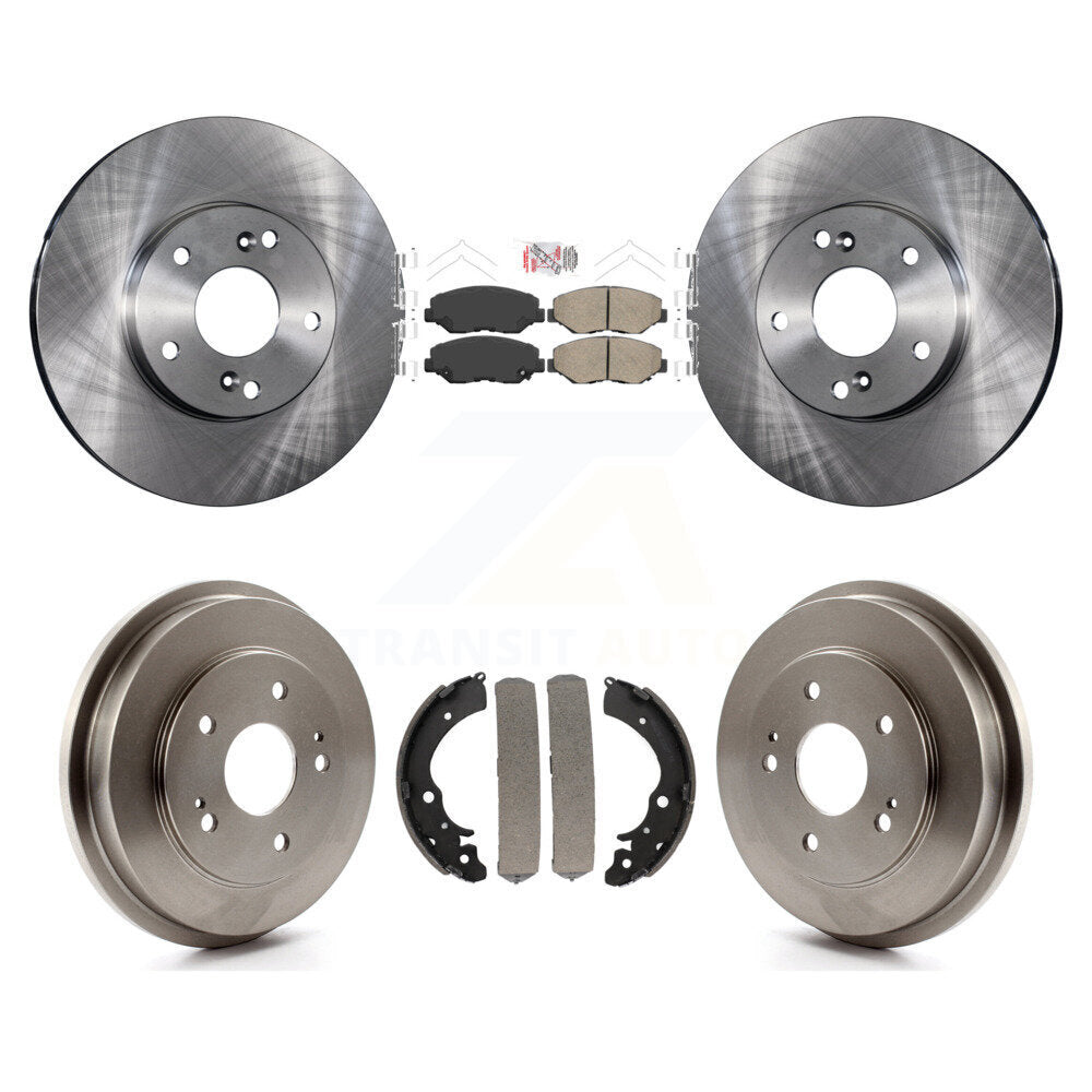 Front Rear Disc Brake Rotors Ceramic Pads And Drum Kit For Honda Accord Fit K8A-104963