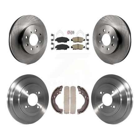 Front Rear Disc Brake Rotors Ceramic Pads And Drum Kit For 2013 Honda Fit DX K8A-104964