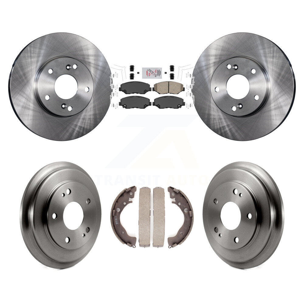 Front Rear Disc Brake Rotors Ceramic Pads And Drum Kit For Honda Civic K8A-104967