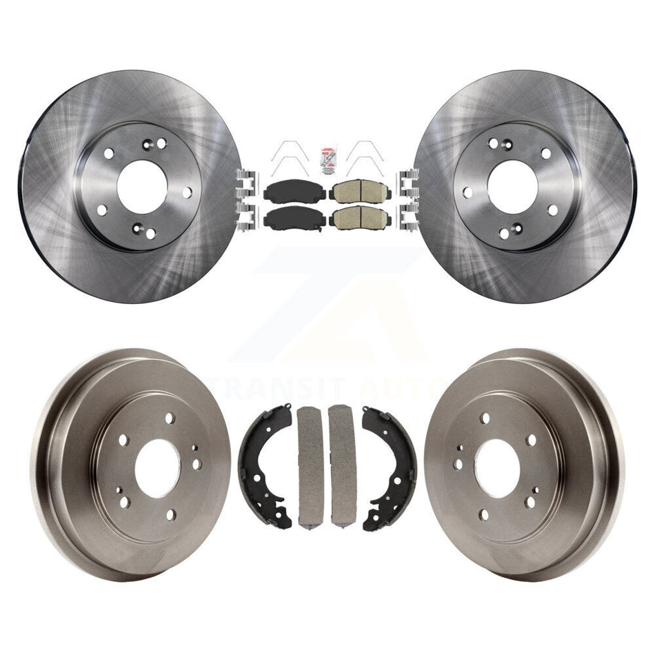 Front Rear Disc Brake Rotors Ceramic Pads And Drum Kit For Honda Civic Accord K8A-104972