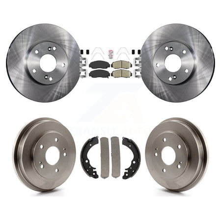 Front Rear Disc Brake Rotors Ceramic Pads And Drum Kit For Honda Civic Accord K8A-104973