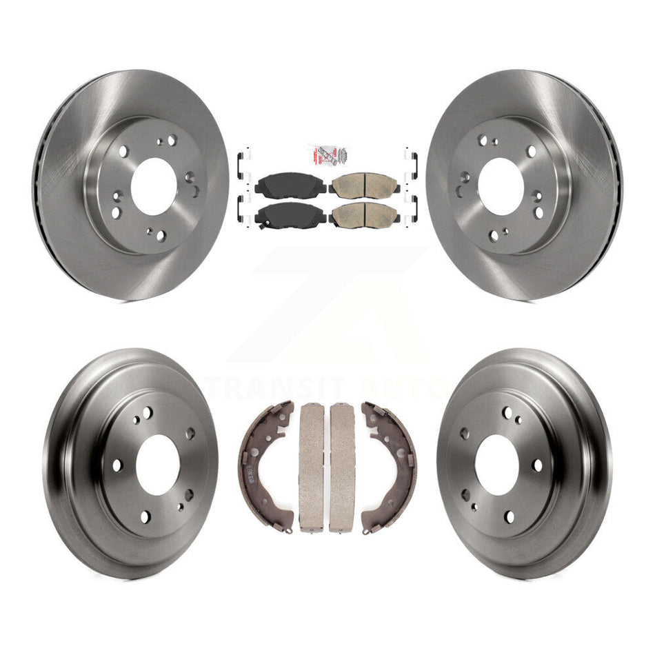 Front Rear Disc Brake Rotors Ceramic Pads And Drum Kit For Honda Civic K8A-104974