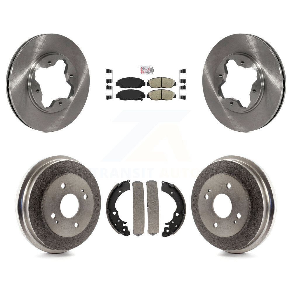 Front Rear Disc Brake Rotors Ceramic Pads And Drum Kit For Honda Accord K8A-104976