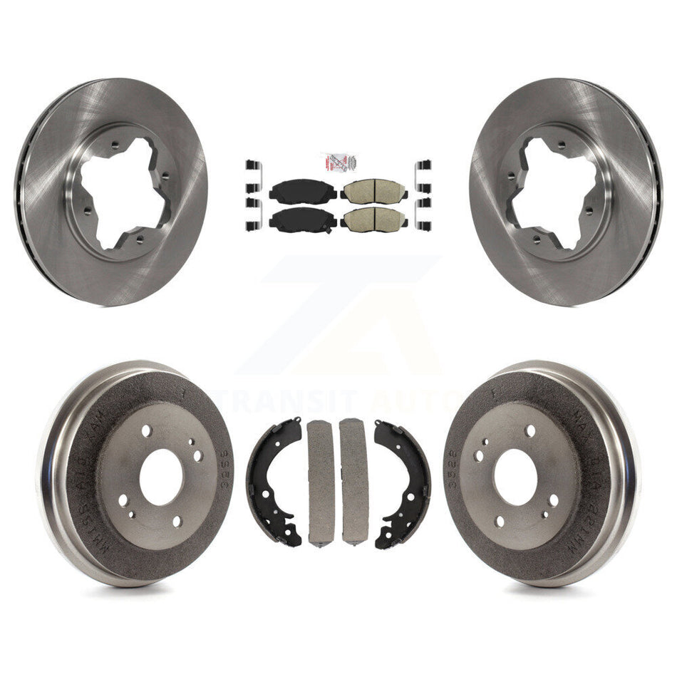 Front Rear Disc Brake Rotors Ceramic Pads And Drum Kit For Honda Accord K8A-104976