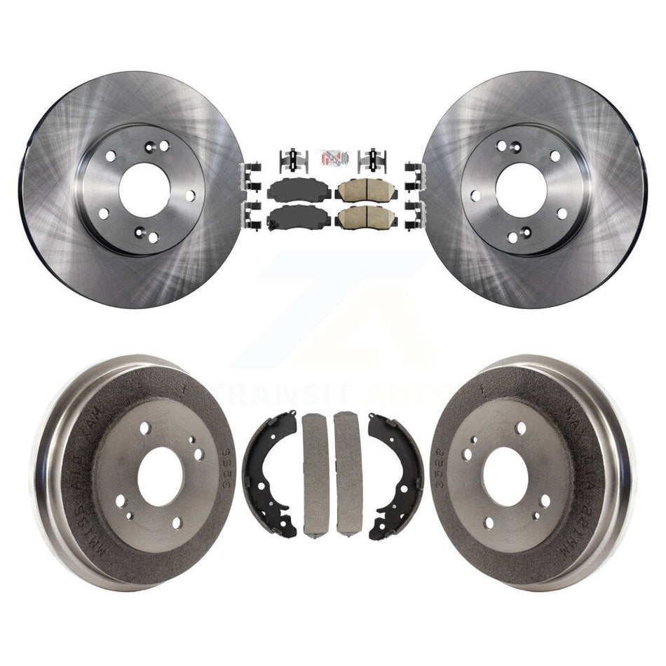 Front Rear Disc Brake Rotors Ceramic Pads And Drum Kit For 1998-2002 Honda Accord 3.0L K8A-104978