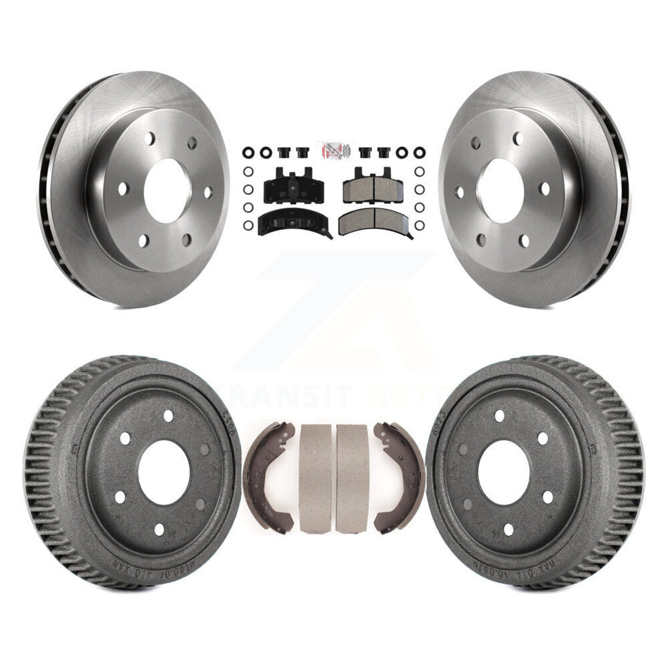 Front Rear Brake Rotors Semi-Metallic Pad & Drum Kit For Chevrolet K1500 GMC Yukon Blazer K8A-104982