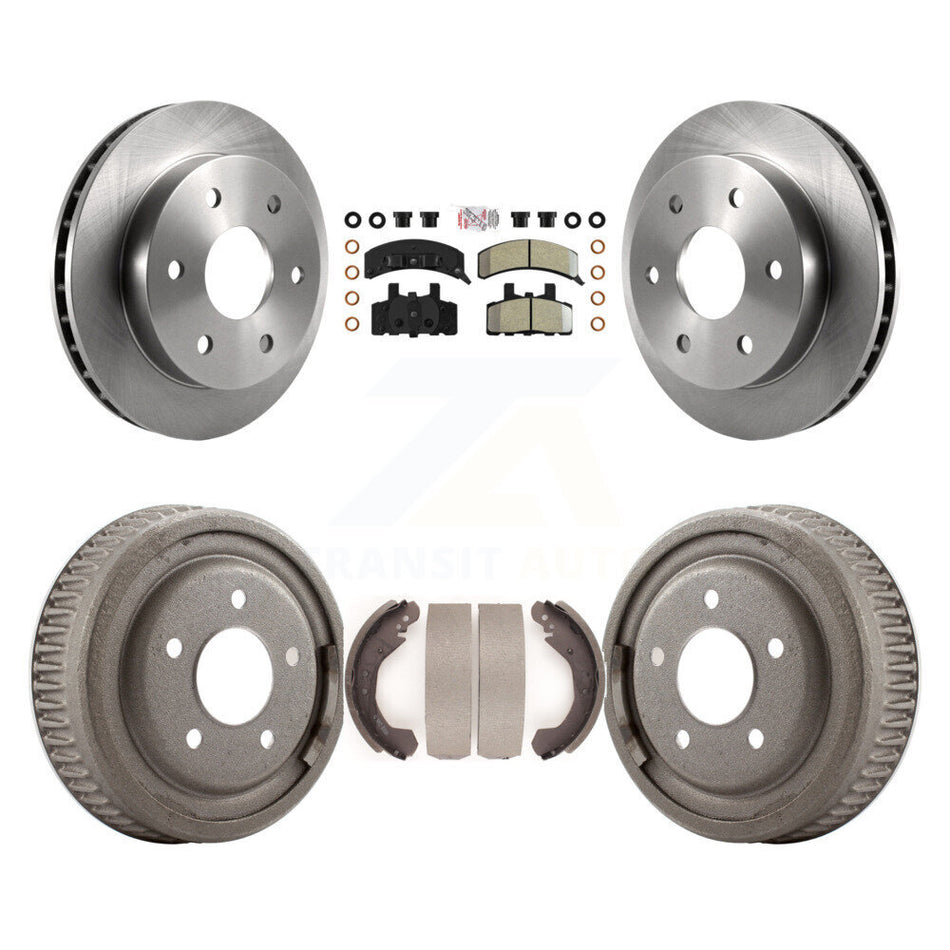 Front Rear Disc Brake Rotors Semi-Metallic Pads And Drum Kit For GMC Yukon 4WD K8A-104983