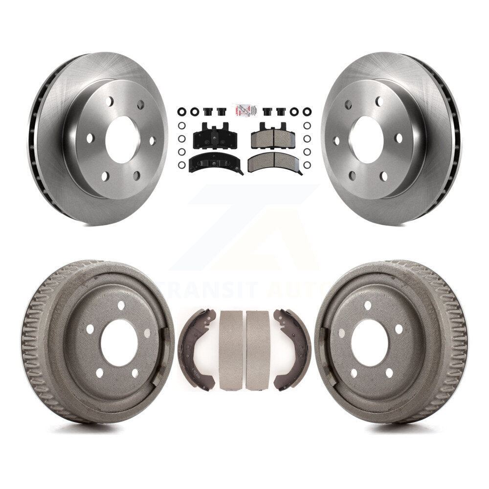 Front Rear Disc Brake Rotors Semi-Metallic Pads And Drum Kit For GMC Yukon 4WD K8A-104984