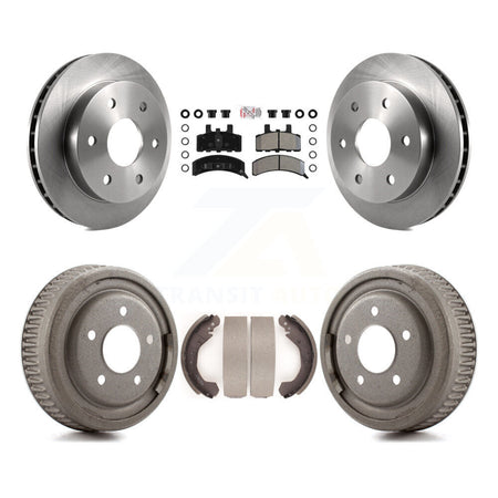 Front Rear Disc Brake Rotors Semi-Metallic Pads And Drum Kit For GMC Yukon 4WD K8A-104984