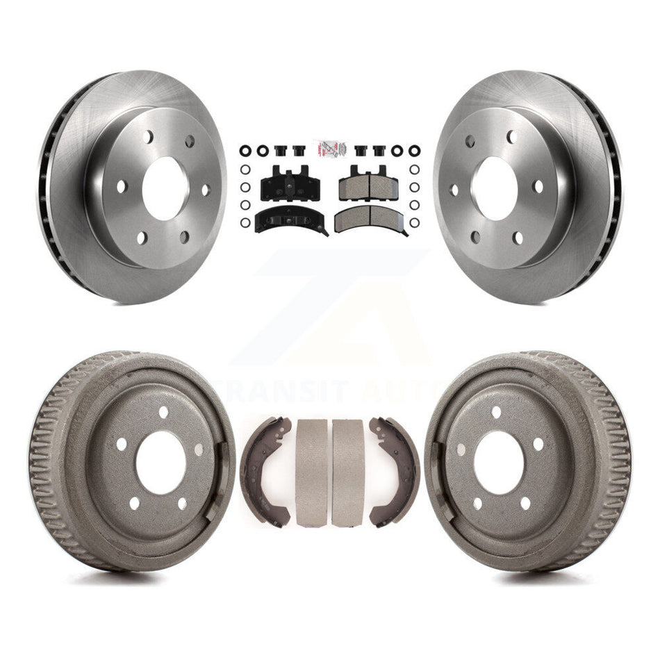 Front Rear Disc Brake Rotors Semi-Metallic Pads And Drum Kit For GMC Yukon 4WD K8A-104984