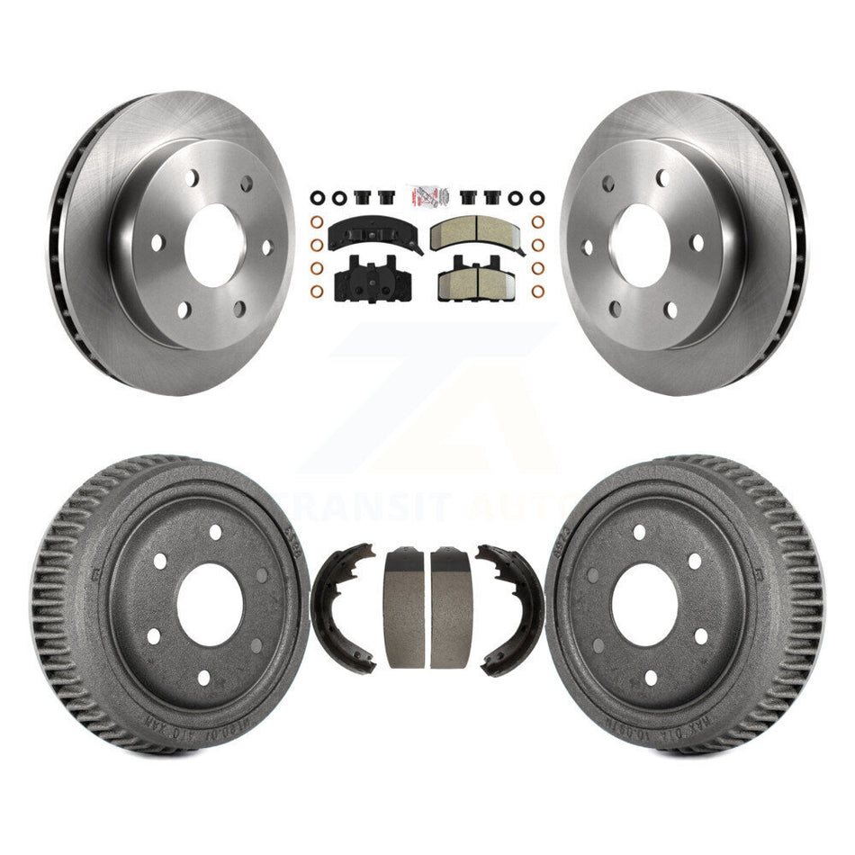 Front Rear Brake Rotors Semi-Metallic Pad & Drum Kit For GMC Yukon With 11" Diameter K8A-104985