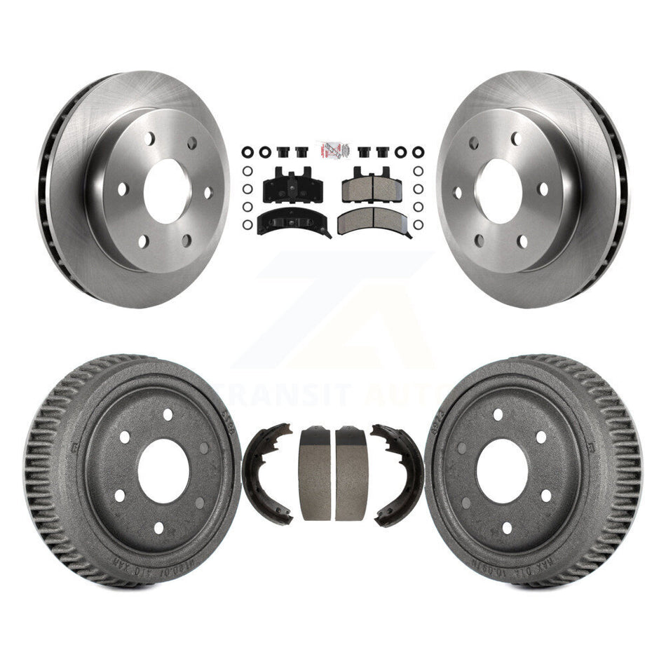 Front Rear Brake Rotors Semi-Metallic Pad & Drum Kit For GMC Yukon With 11" Diameter K8A-104986