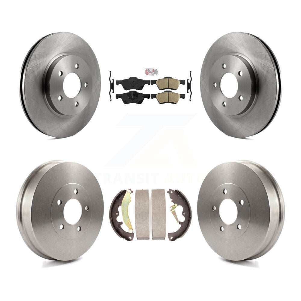Front Rear Disc Brake Rotors Ceramic Pads And Drum Kit For Ford Escape Mercury Mariner K8A-104987