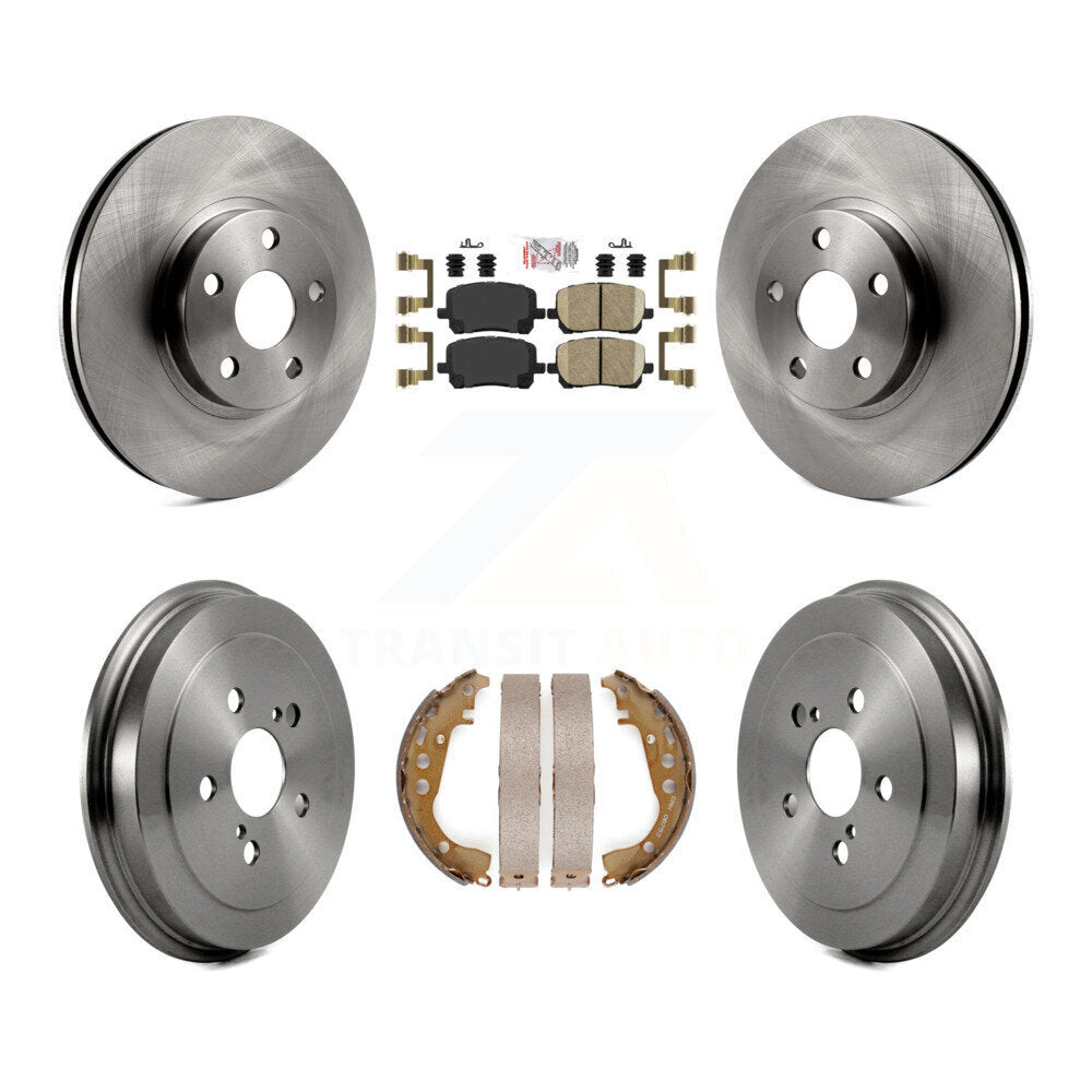 Front Rear Disc Brake Rotors Ceramic Pads And Drum Kit For Toyota Corolla K8A-104991