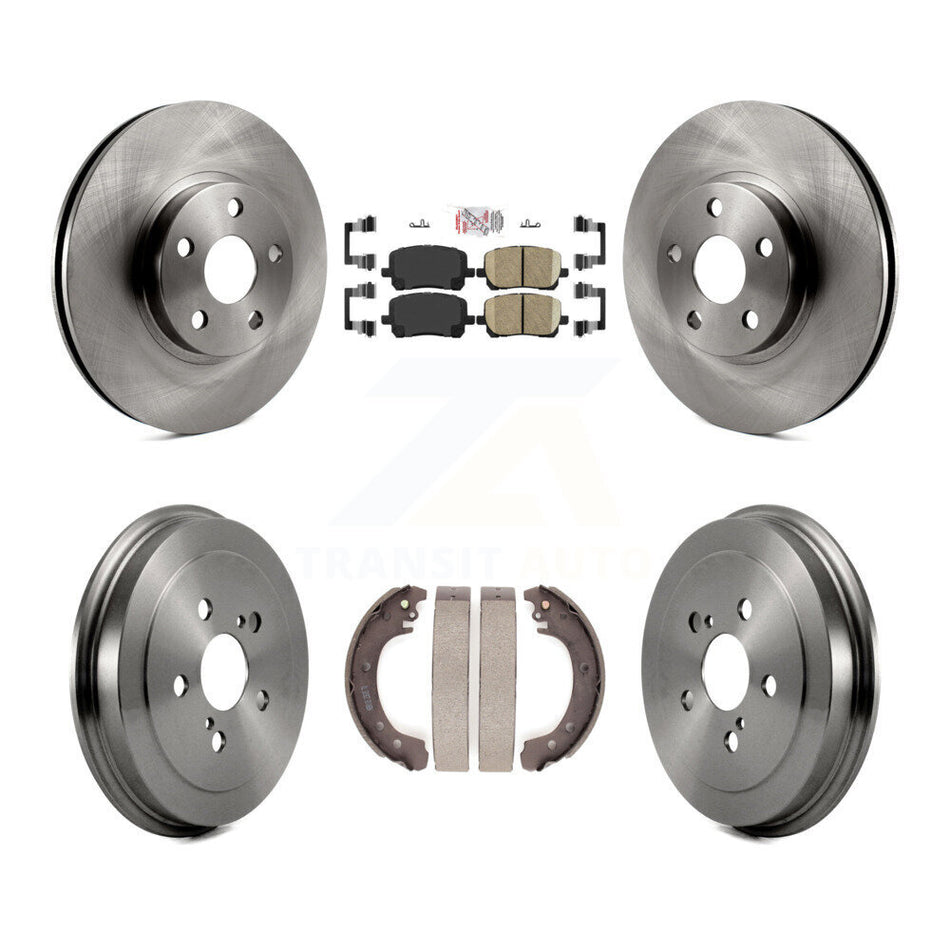 Front Rear Disc Brake Rotors Ceramic Pads And Drum Kit For Toyota Corolla K8A-104993