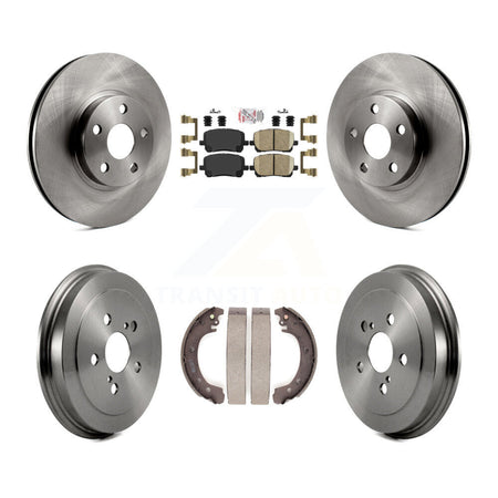 Front Rear Disc Brake Rotors Ceramic Pads And Drum Kit For Toyota Corolla K8A-104995