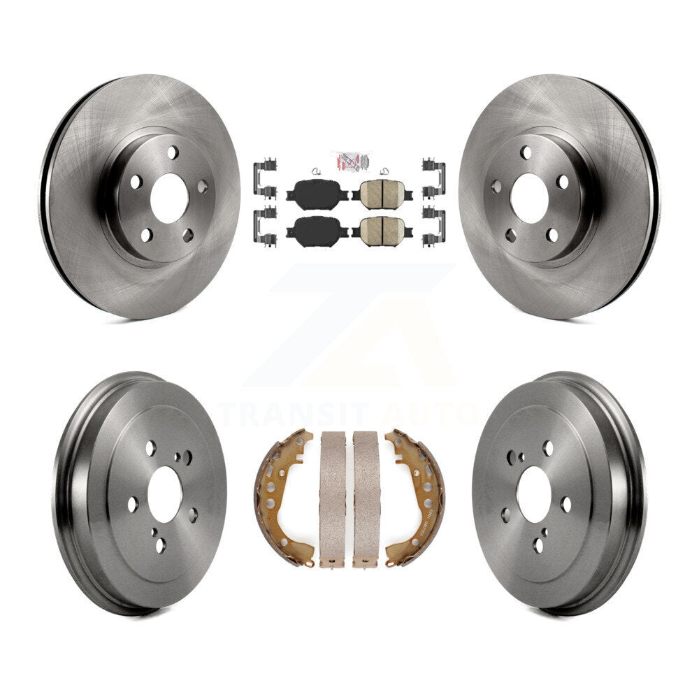 Front Rear Disc Brake Rotors Ceramic Pads And Drum Kit For Toyota Celica K8A-104997