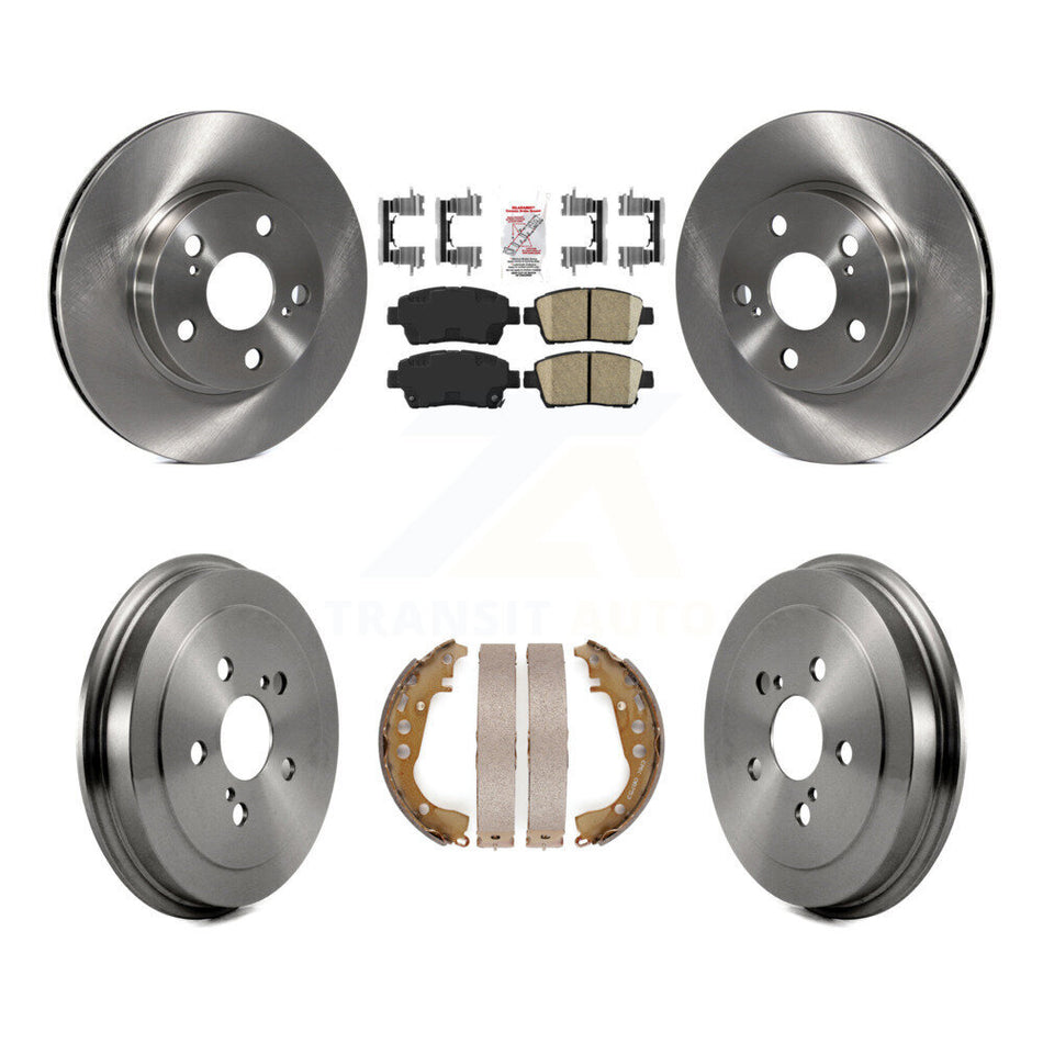 Front Rear Disc Brake Rotors Ceramic Pads And Drum Kit For 2004-2008 Toyota Prius K8A-105001