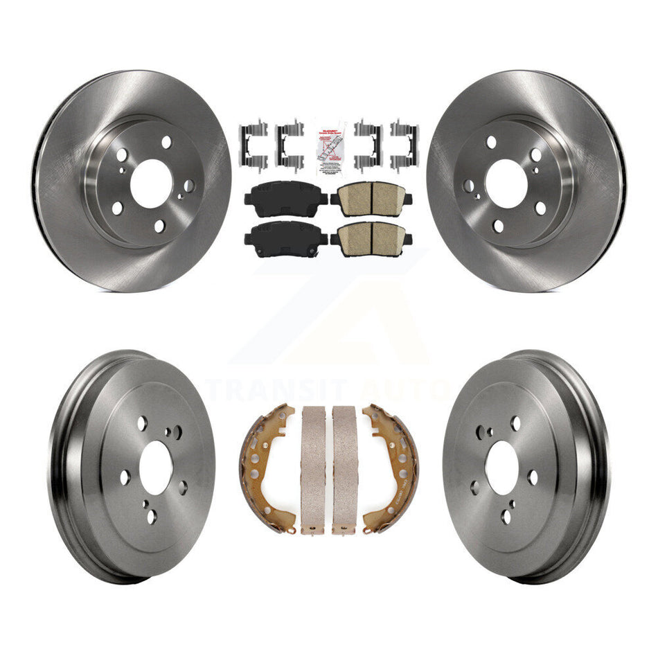 Front Rear Disc Brake Rotors Ceramic Pads And Drum Kit For 2004-2008 Toyota Prius K8A-105001