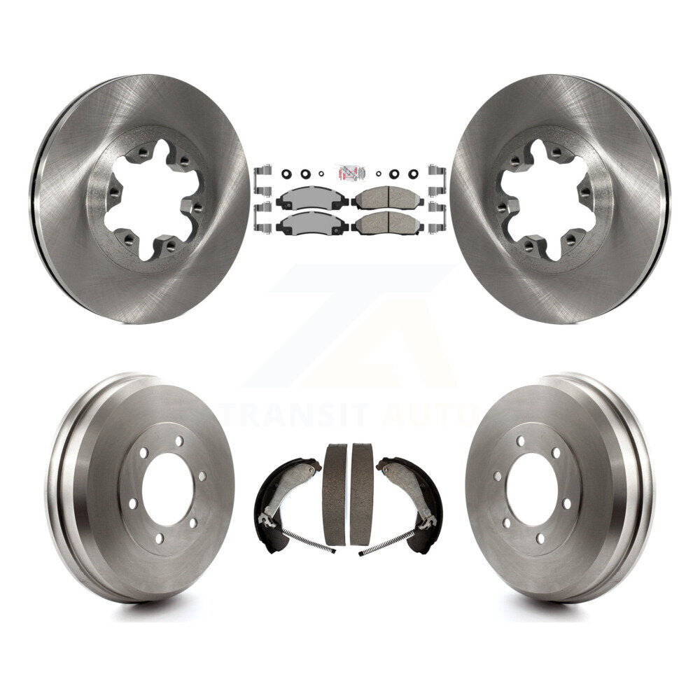 Front Rear Brake Rotor Ceramic Pad Drum Kit For Chevrolet Colorado GMC Canyon Isuzu i-280 K8A-105005