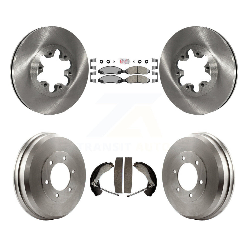 Front Rear Brake Rotor Ceramic Pad Drum Kit For Chevrolet Colorado GMC Canyon Isuzu i-280 K8A-105005