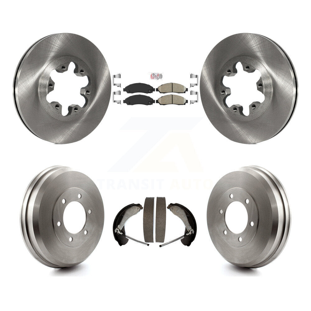 Front Rear Brake Rotor Ceramic Pad Drum Kit For Chevrolet Colorado GMC Canyon Isuzu i-280 K8A-105006