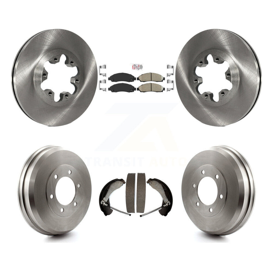 Front Rear Brake Rotor Ceramic Pad Drum Kit For Chevrolet Colorado GMC Canyon Isuzu i-280 K8A-105006