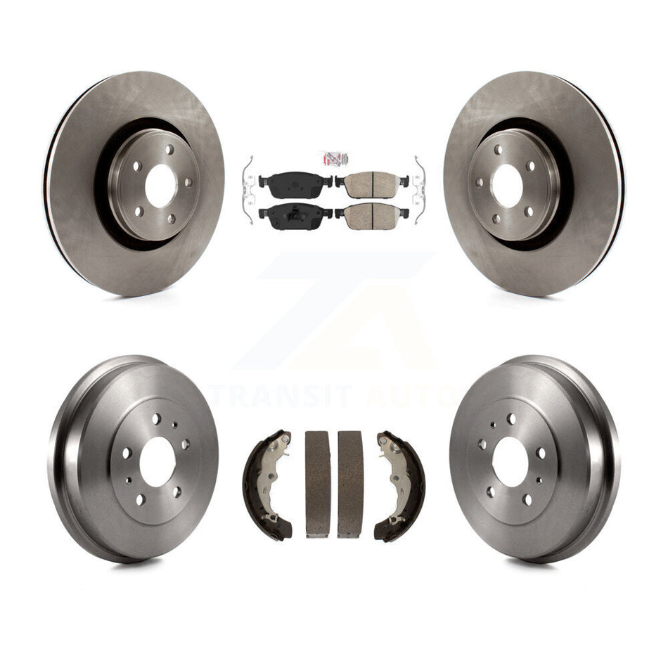 Front Rear Brake Rotor Ceramic Pad & Drum Kit For Ford Focus ST With 335mm Diameter K8A-105010