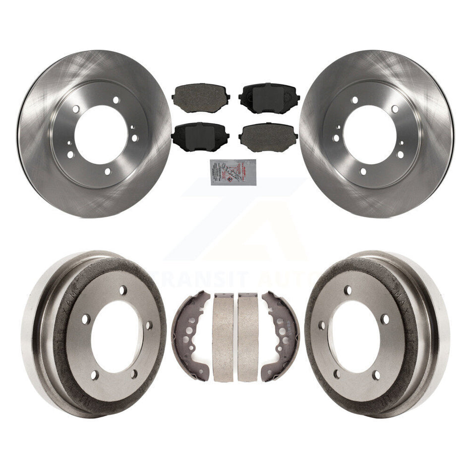 Front Rear Disc Brake Rotors Semi-Metallic Pads And Drum Kit For Suzuki Grand Vitara K8A-105013