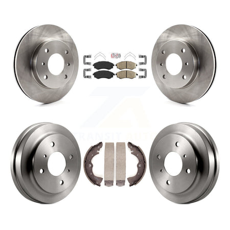Front Rear Disc Brake Rotors Ceramic Pads And Drum Kit For 2002-2006 Nissan Sentra 1.8L K8A-105017