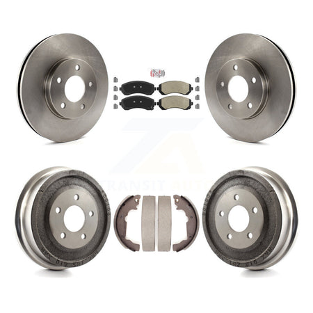 Front Rear Disc Brake Rotors Semi-Metallic Pads And Drum Kit For Pontiac Aztek K8A-105020