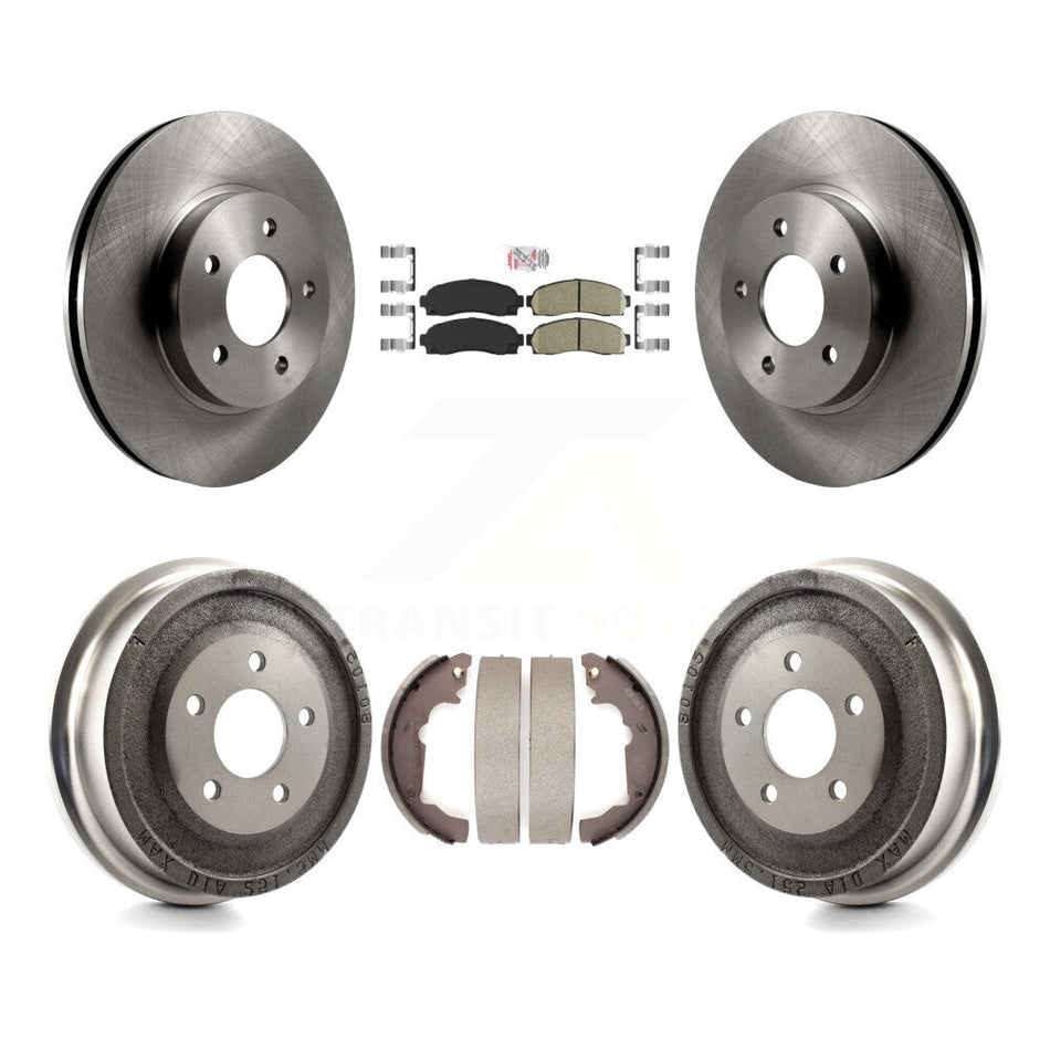 Front Rear Disc Brake Rotor Ceramic Pad Drum Kit For Saturn Vue Chevrolet Equinox Pontiac K8A-105021