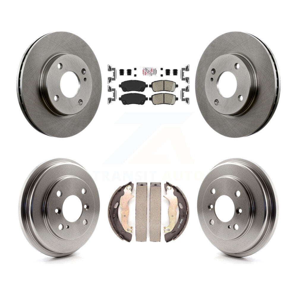 Front Rear Disc Brake Rotors Ceramic Pads And Drum Kit For Ford Fiesta K8A-105027