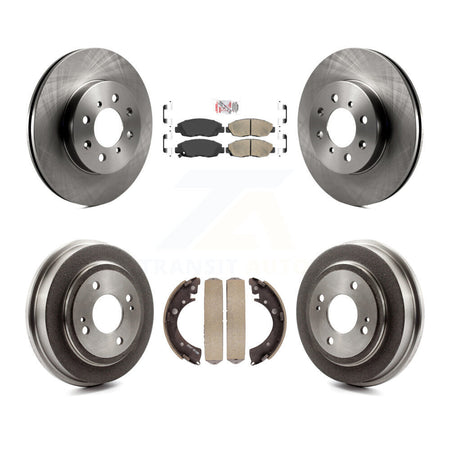 Front Rear Disc Brake Rotors Ceramic Pads And Drum Kit For Honda Civic Acura EL K8A-105028