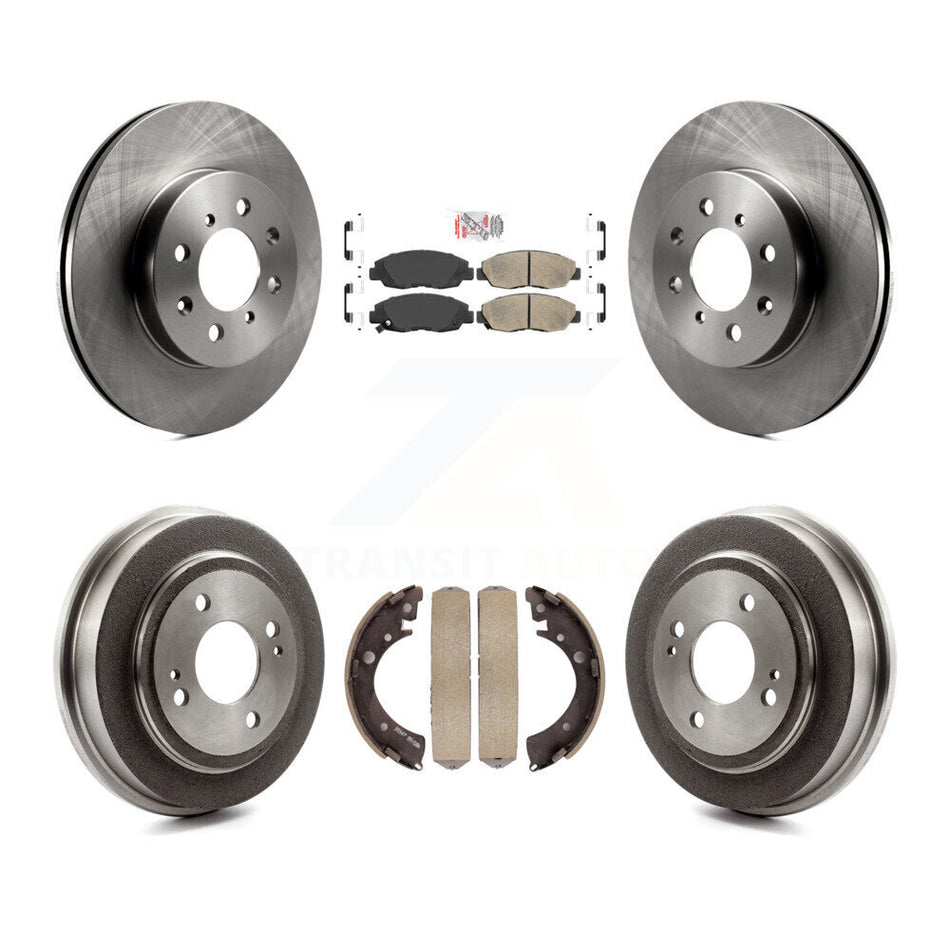 Front Rear Disc Brake Rotors Ceramic Pads And Drum Kit For Honda Civic Acura EL K8A-105028