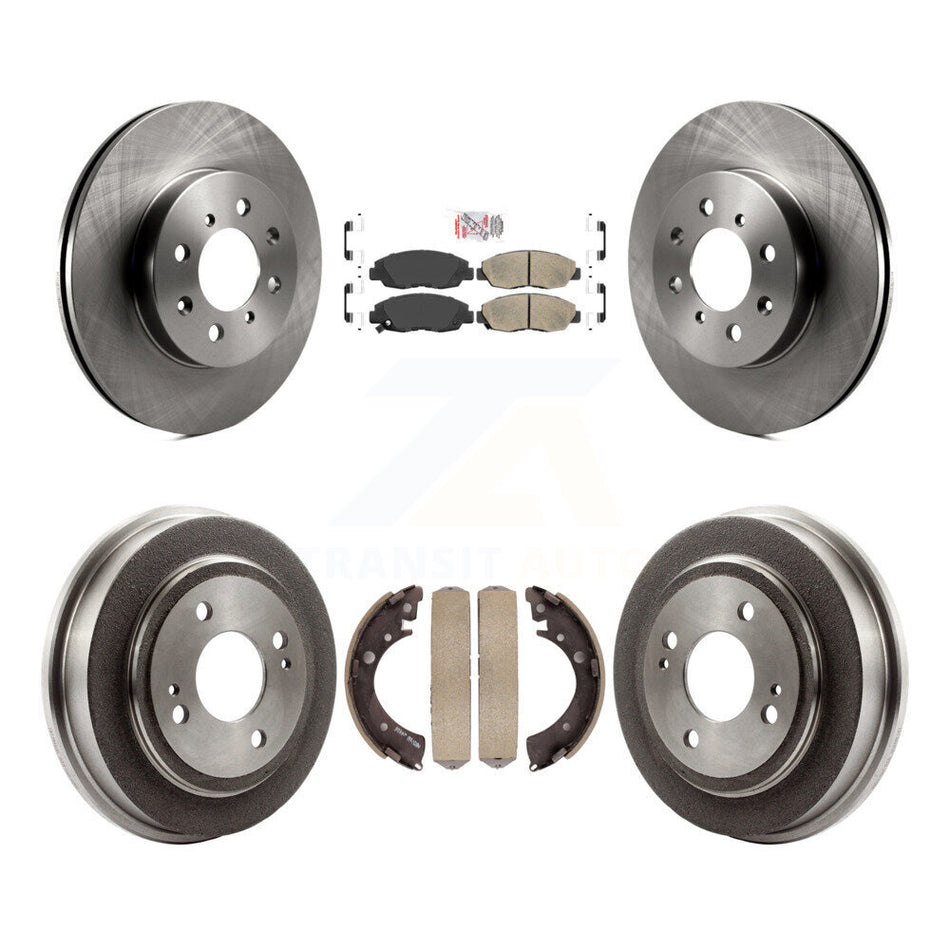 Front Rear Disc Brake Rotors Ceramic Pads And Drum Kit For Honda Civic Acura EL K8A-105028