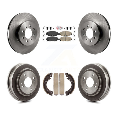 Front Rear Disc Brake Rotors Ceramic Pads And Drum Kit For Honda Civic Acura EL K8A-105029