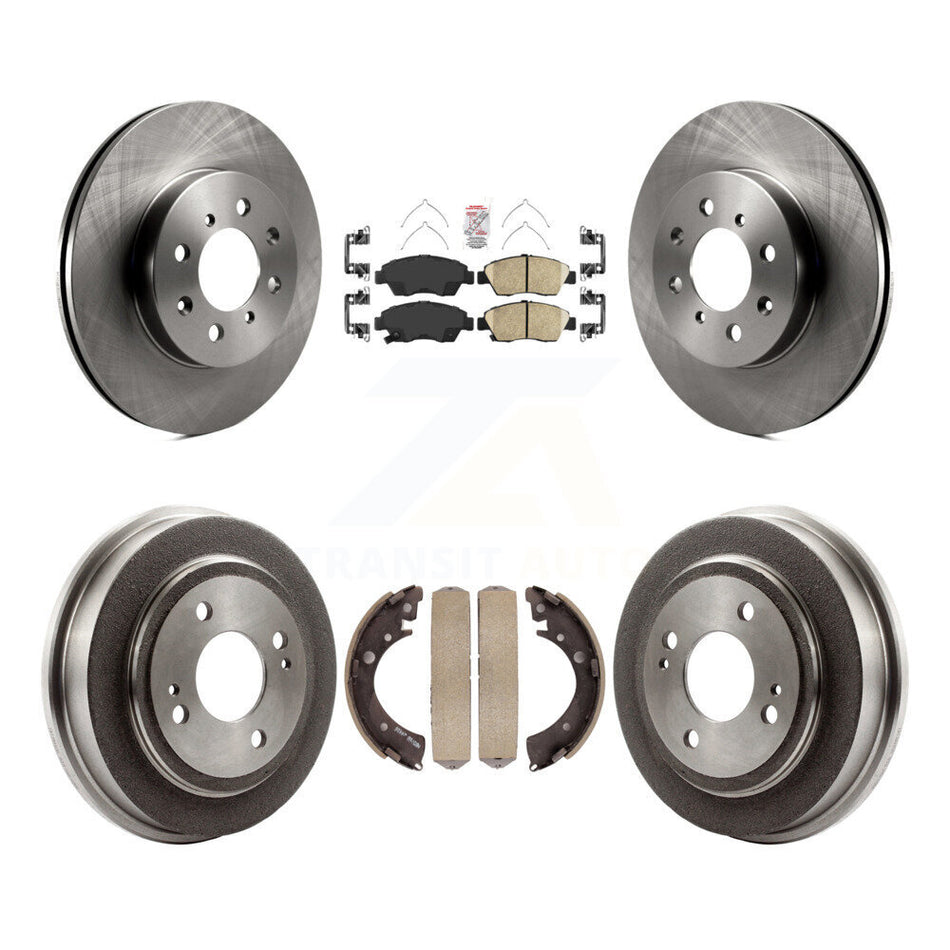 Front Rear Disc Brake Rotors Ceramic Pads And Drum Kit For 2007-2008 Honda Fit K8A-105030