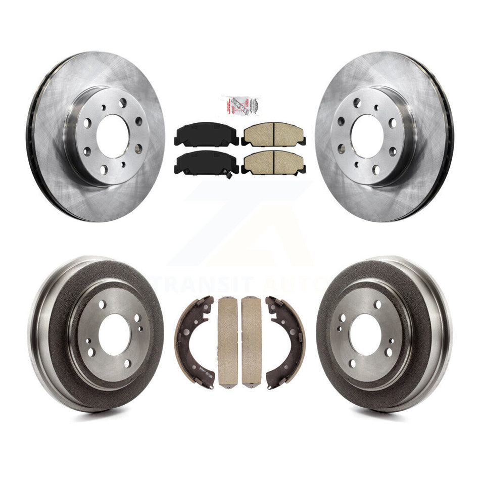 Front Rear Disc Brake Rotors Ceramic Pads And Drum Kit For Honda Civic K8A-105033