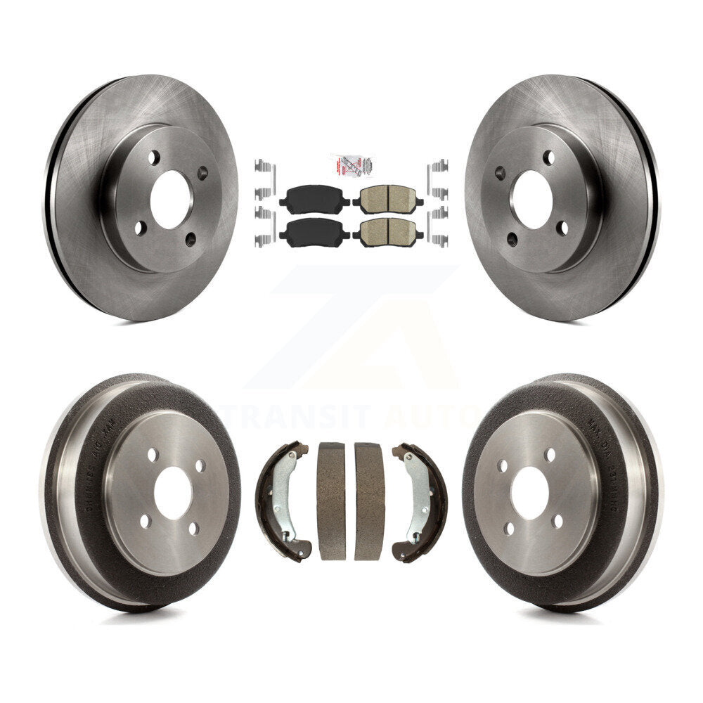 Front Rear Brake Rotors Ceramic Pad & Drum Kit For Pontiac Chevrolet Cobalt Saturn Ion G5 K8A-105035