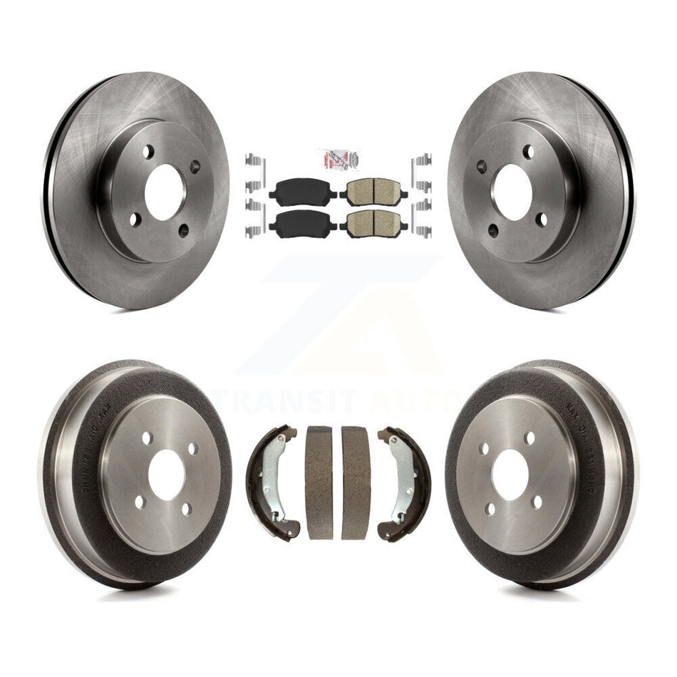 Front Rear Brake Rotors Ceramic Pad & Drum Kit For Pontiac Chevrolet Cobalt Saturn Ion G5 K8A-105035