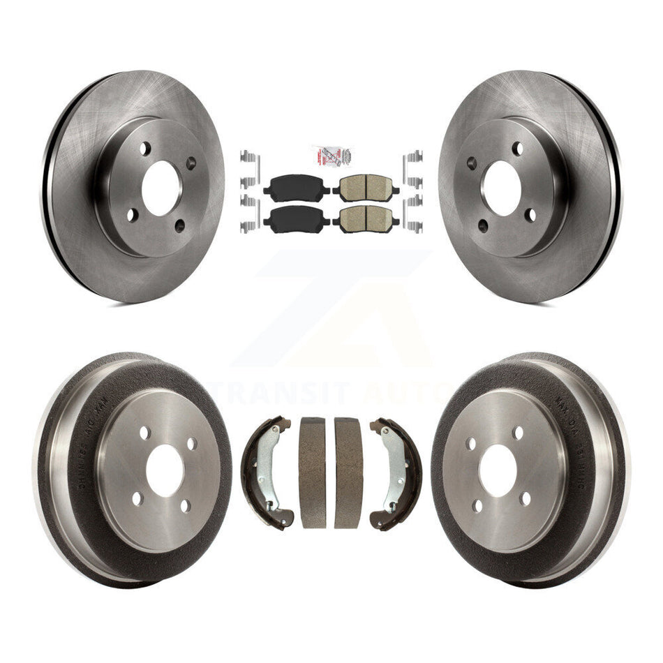 Front Rear Brake Rotors Ceramic Pad & Drum Kit For Pontiac Chevrolet Cobalt Saturn Ion G5 K8A-105035