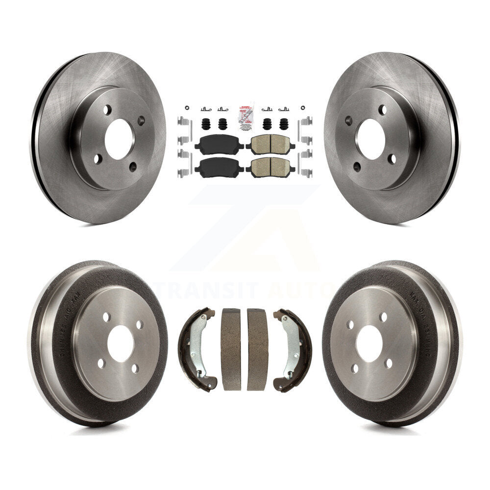 Front Rear Brake Rotors Ceramic Pad & Drum Kit For Pontiac Chevrolet Cobalt Saturn Ion G5 K8A-105036