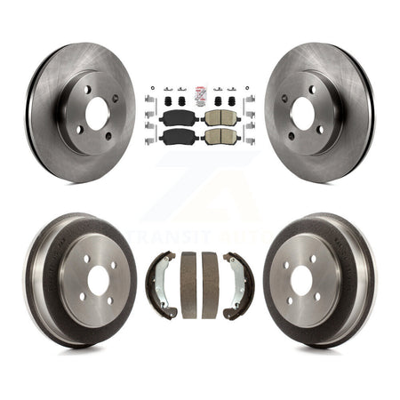 Front Rear Brake Rotors Ceramic Pad & Drum Kit For Pontiac Chevrolet Cobalt Saturn Ion G5 K8A-105036