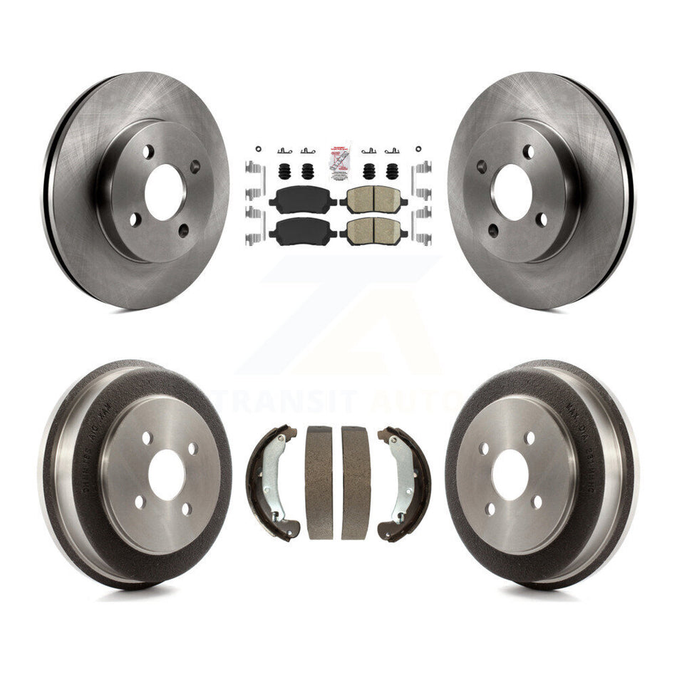 Front Rear Brake Rotors Ceramic Pad & Drum Kit For Pontiac Chevrolet Cobalt Saturn Ion G5 K8A-105036